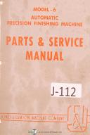 Jones & Lamson-Waterbury Farrel-Textron-Jones Lamson Model 6 Automatic Finishing Lathe Parts Service & Supplement Manual-#6-#6-No. 6-No. 6-01